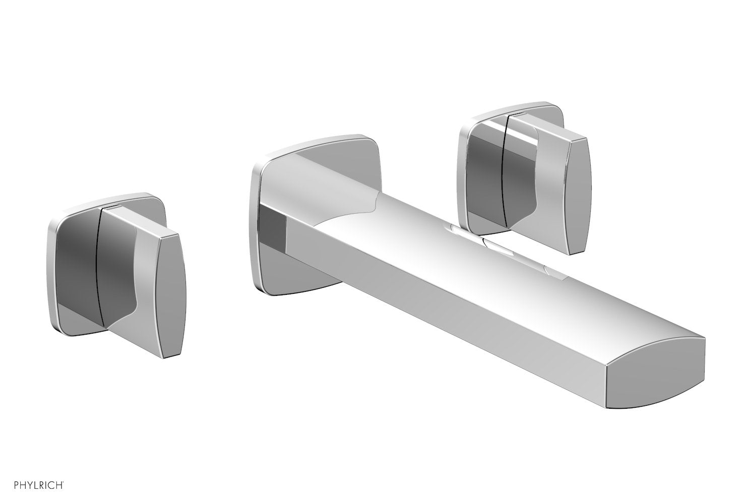 1-1/8" - Polished Nickel - RADI Wall Lavatory Set - Blade Handles 181-11 by Phylrich - New York Hardware