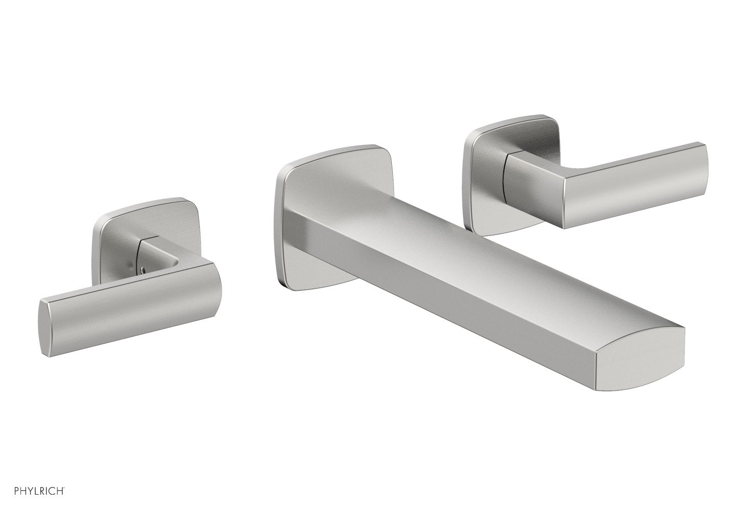 1-1/8" - Satin Chrome - RADI Wall Lavatory Set - Lever Handles 181-12 by Phylrich - New York Hardware