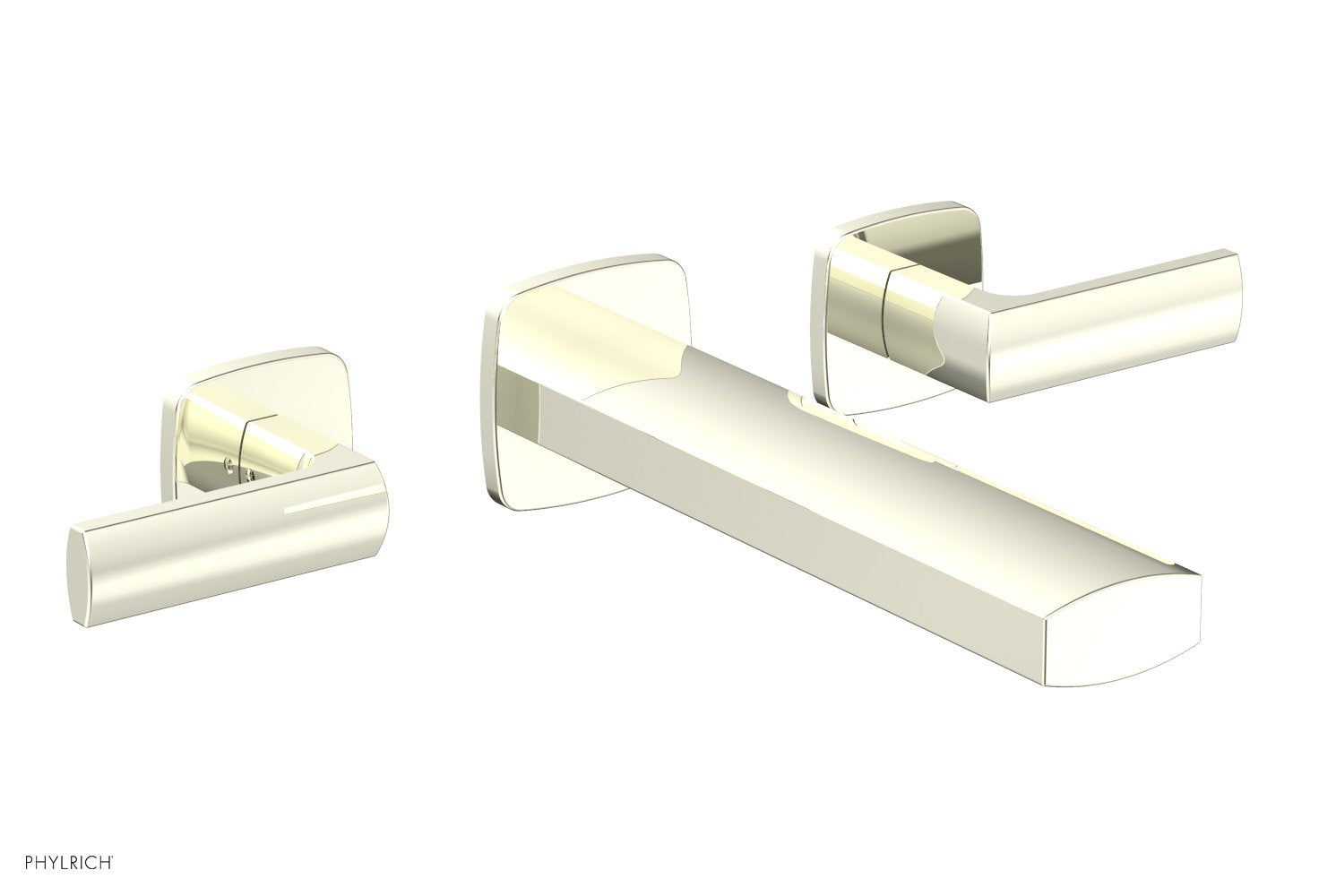1-1/8" - Burnished Nickel - RADI Wall Lavatory Set - Lever Handles 181-12 by Phylrich - New York Hardware
