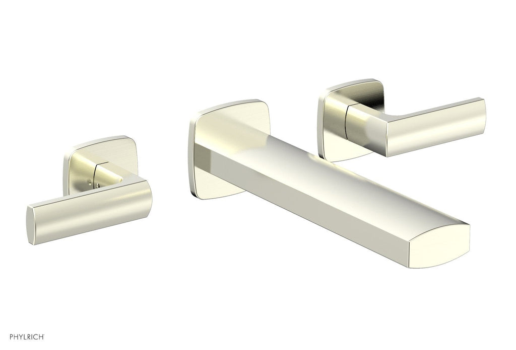 1-1/8" - Polished Brass - RADI Wall Lavatory Set - Lever Handles 181-12 by Phylrich - New York Hardware