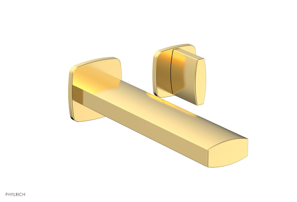 1-1/8" - Satin Gold - RADI Single Handle Wall Lavatory Set - Blade Handles 181-15 by Phylrich - New York Hardware
