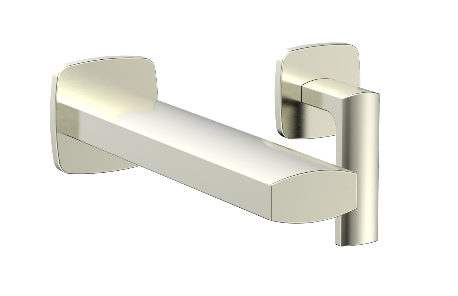 1-1/8" - Satin Nickel - RADI Single Handle Wall Lavatory Set - Lever Handles 181-16 by Phylrich - New York Hardware