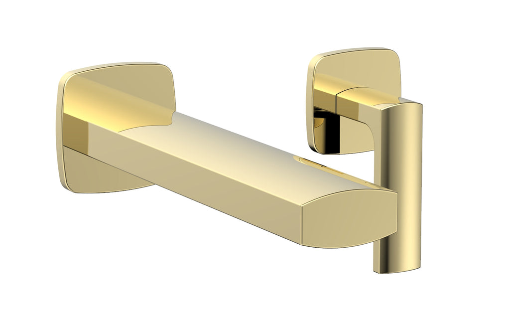 1-1/8" - Polished Brass - RADI Single Handle Wall Lavatory Set - Lever Handles 181-16 by Phylrich - New York Hardware