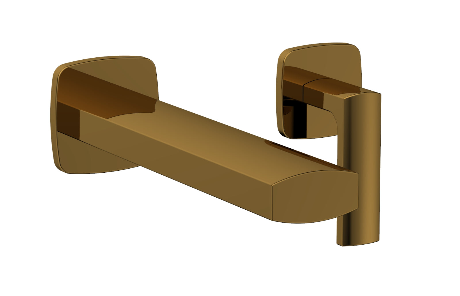 1-1/8" - French Brass - RADI Single Handle Wall Lavatory Set - Lever Handles 181-16 by Phylrich - New York Hardware