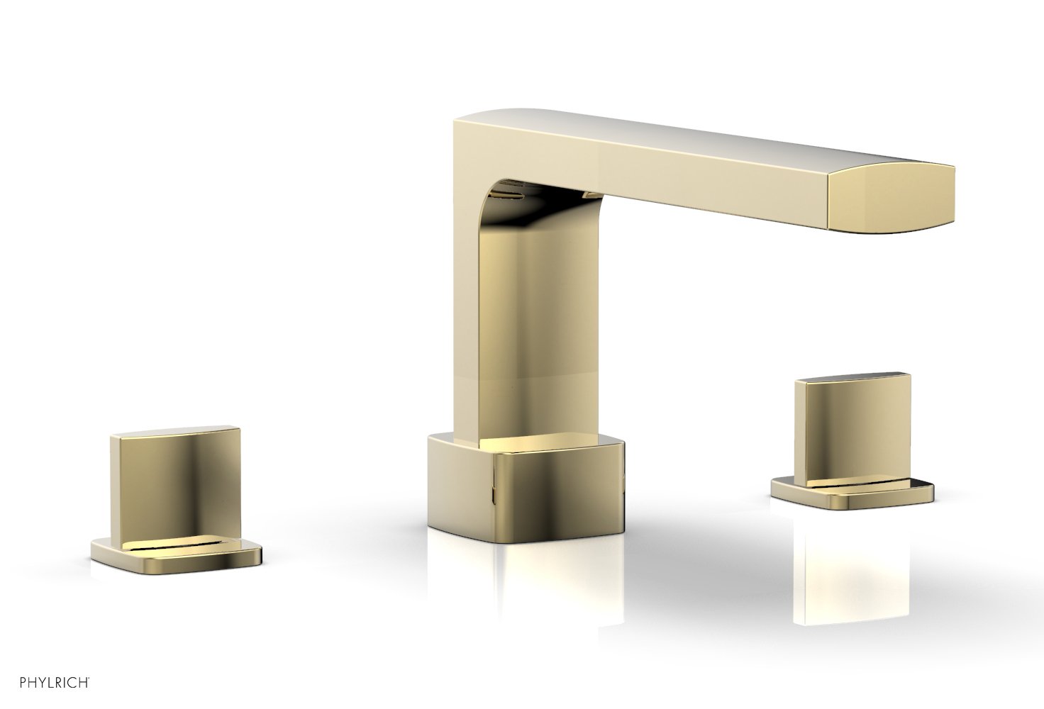 6-3/8" - Old English Brass - RADI Deck Tub Set - Blade Handles 181-40 by Phylrich - New York Hardware