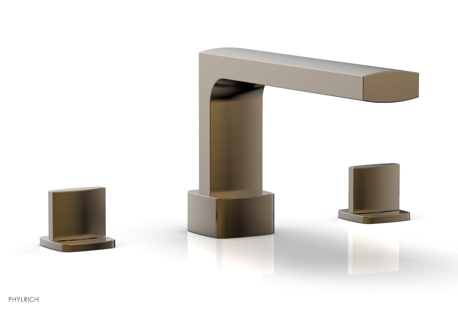 6-3/8" - Antique Bronze - RADI Deck Tub Set - Blade Handles 181-40 by Phylrich - New York Hardware