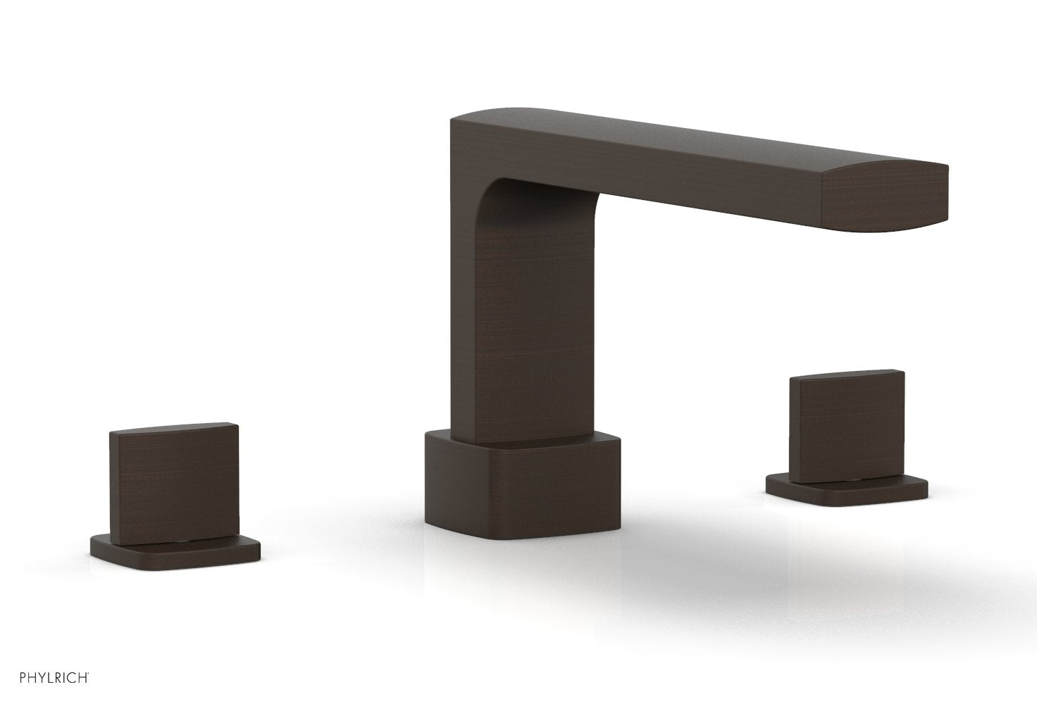 6-3/8" - Oil Rubbed Bronze - RADI Deck Tub Set - Blade Handles 181-40 by Phylrich - New York Hardware