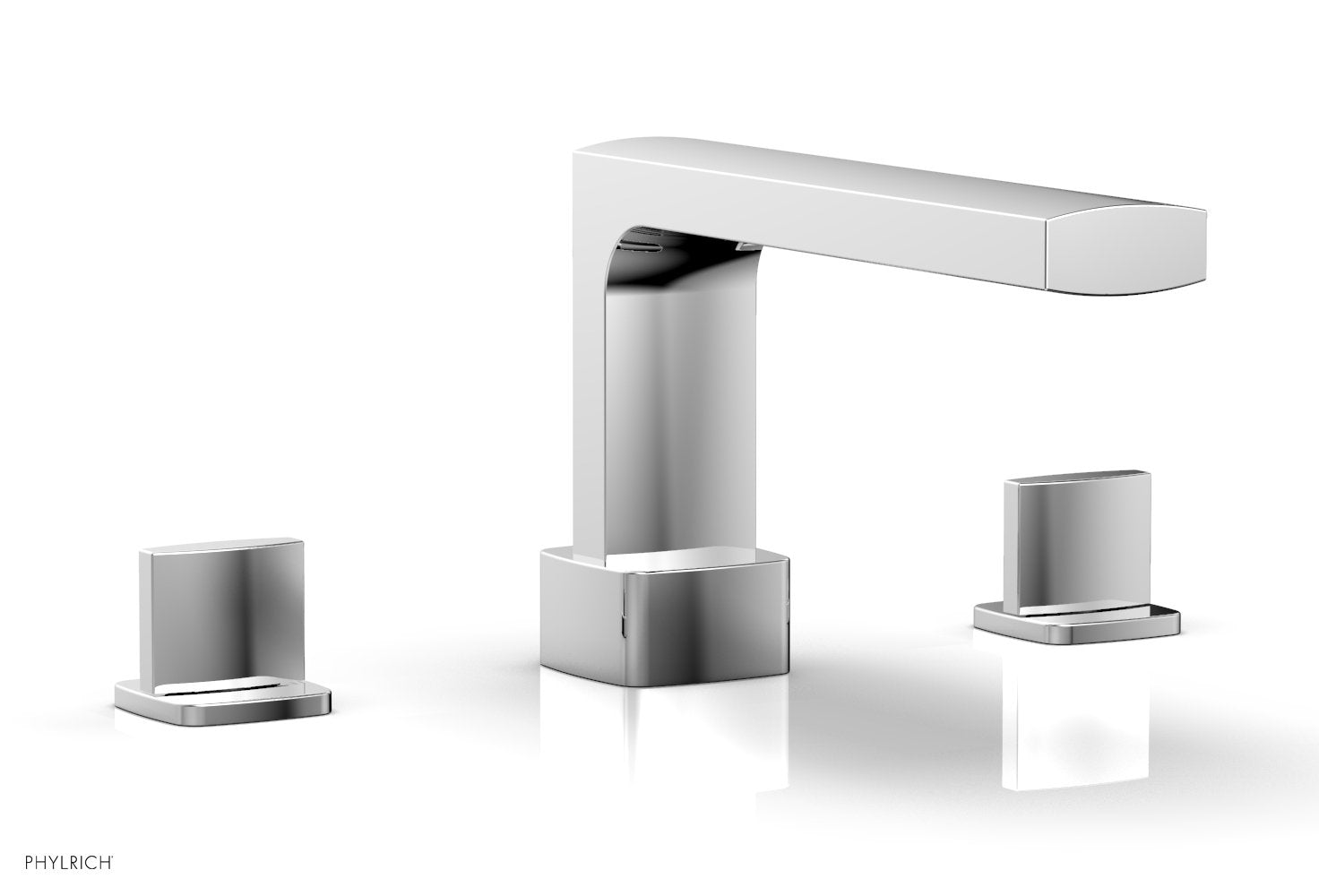 6-3/8" - Polished Nickel - RADI Deck Tub Set - Blade Handles 181-40 by Phylrich - New York Hardware