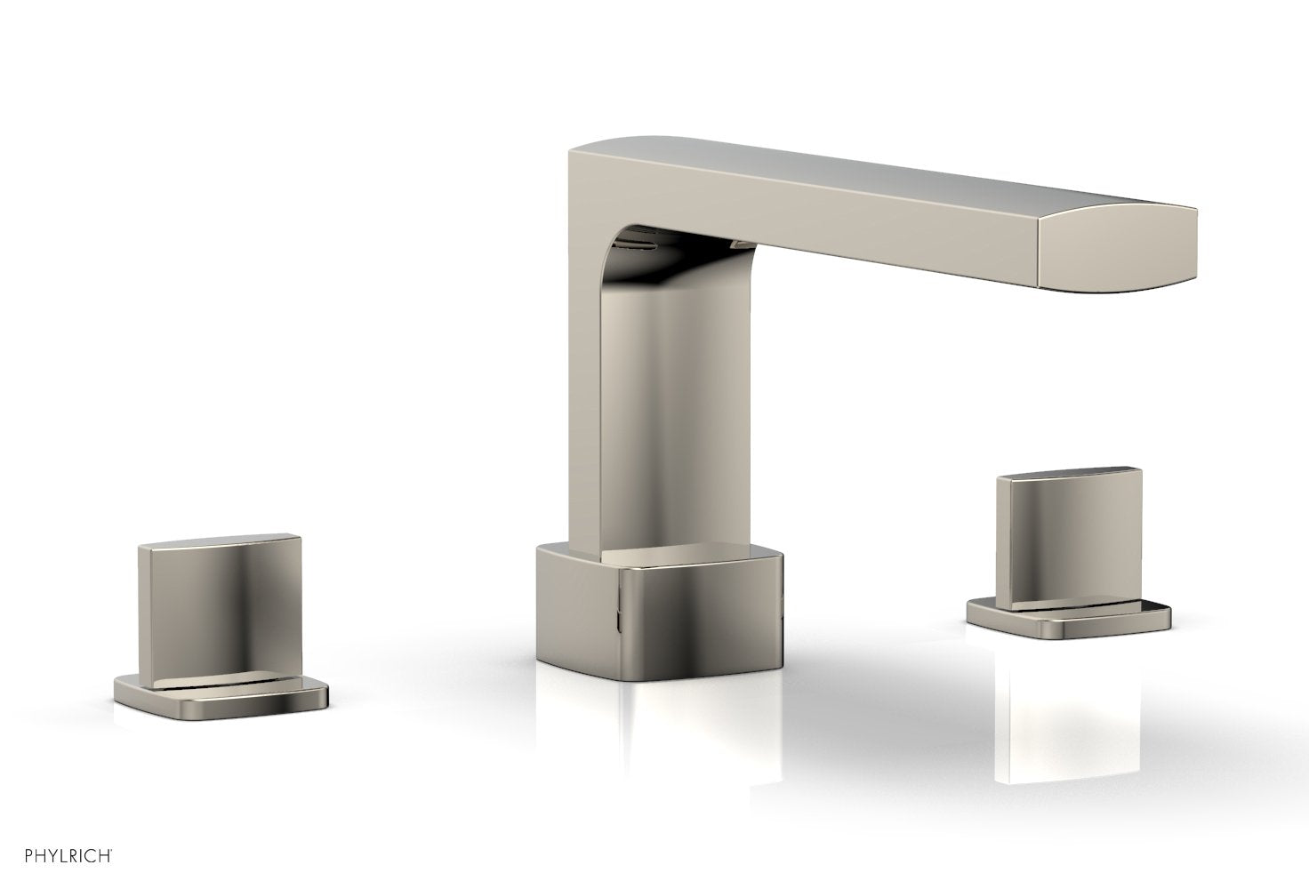 6-3/8" - Satin Nickel - RADI Deck Tub Set - Blade Handles 181-40 by Phylrich - New York Hardware