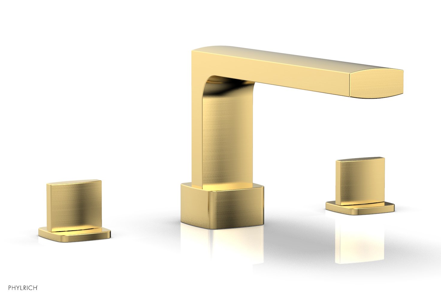 6-3/8" - Burnished Gold - RADI Deck Tub Set - Blade Handles 181-40 by Phylrich - New York Hardware