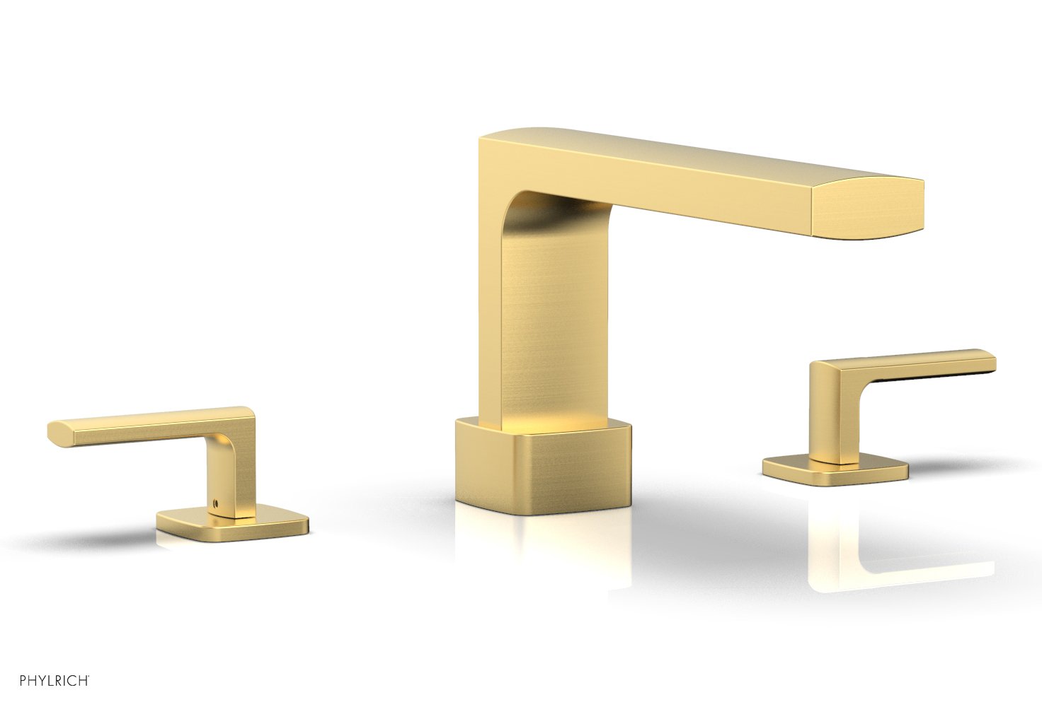 6-3/8" - Satin Chrome - RADI Deck Tub Set - Lever Handles 181-41 by Phylrich - New York Hardware