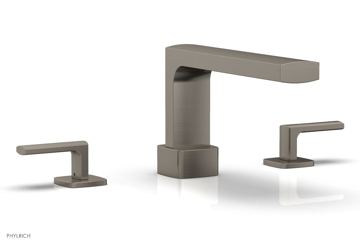 6-3/8" - Burnished Nickel - RADI Deck Tub Set - Lever Handles 181-41 by Phylrich - New York Hardware