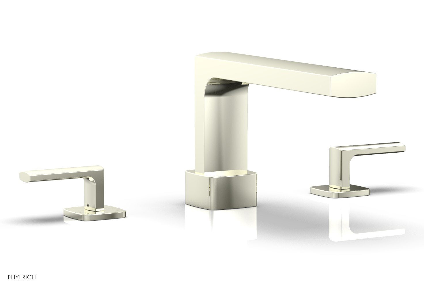 6-3/8" - Polished Brass Uncoated - RADI Deck Tub Set - Lever Handles 181-41 by Phylrich - New York Hardware