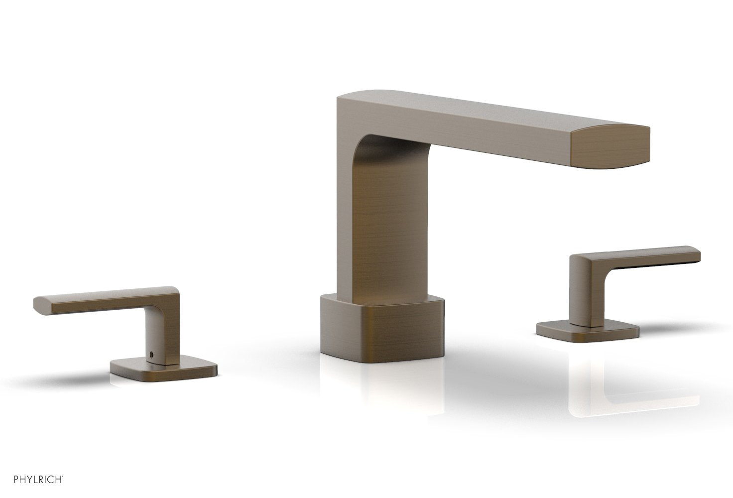 6-3/8" - Antique Brass - RADI Deck Tub Set - Lever Handles 181-41 by Phylrich - New York Hardware