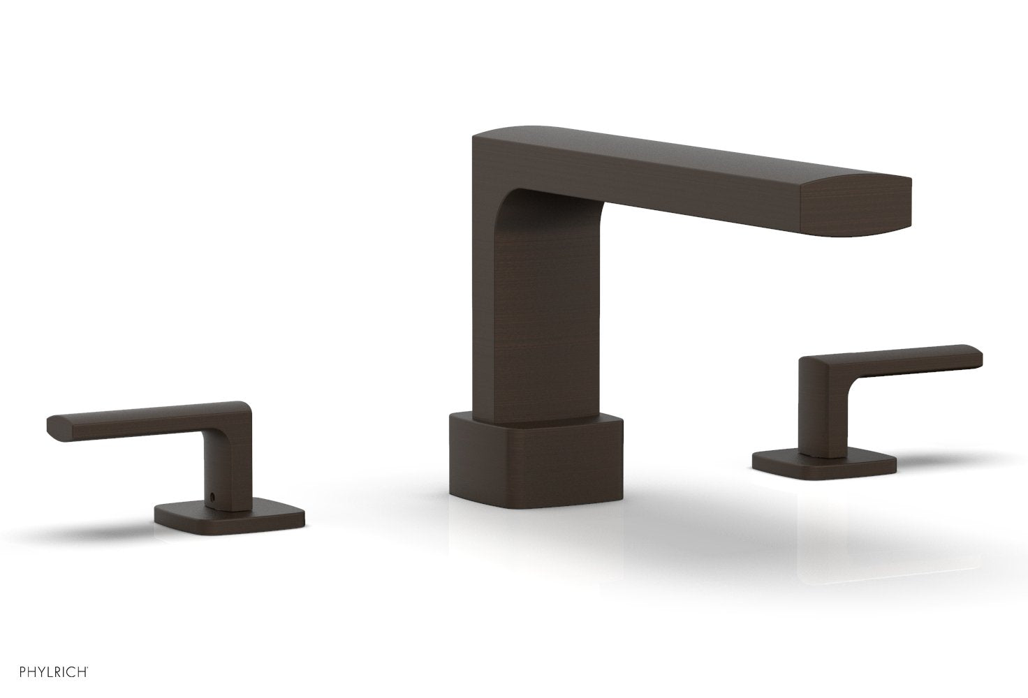 6-3/8" - Oil Rubbed Bronze - RADI Deck Tub Set - Lever Handles 181-41 by Phylrich - New York Hardware