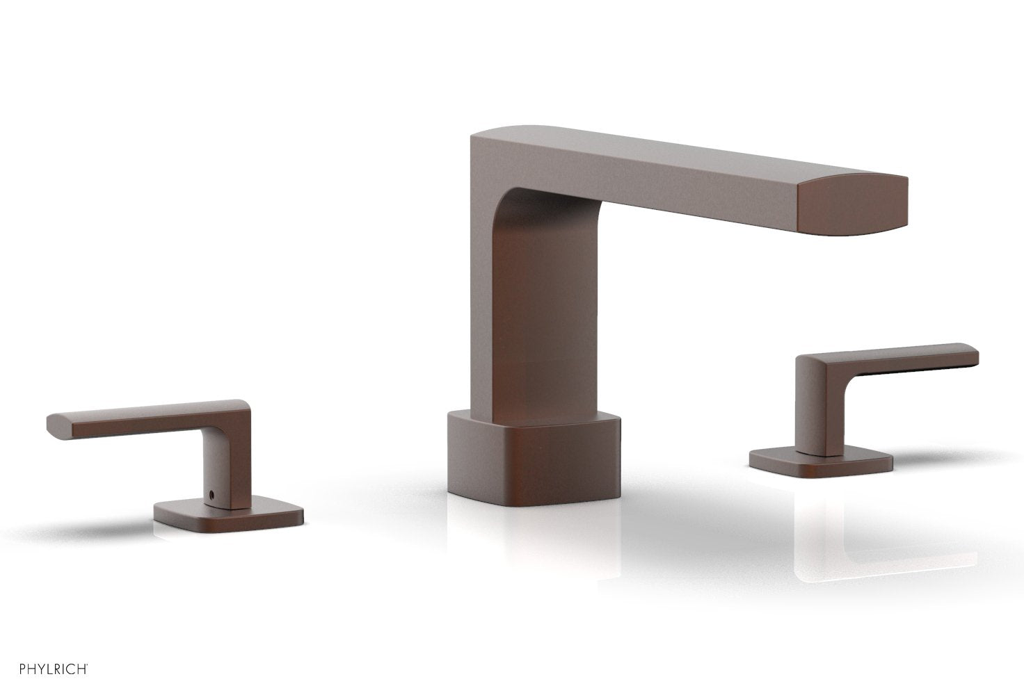 6-3/8" - Weathered Copper - RADI Deck Tub Set - Lever Handles 181-41 by Phylrich - New York Hardware