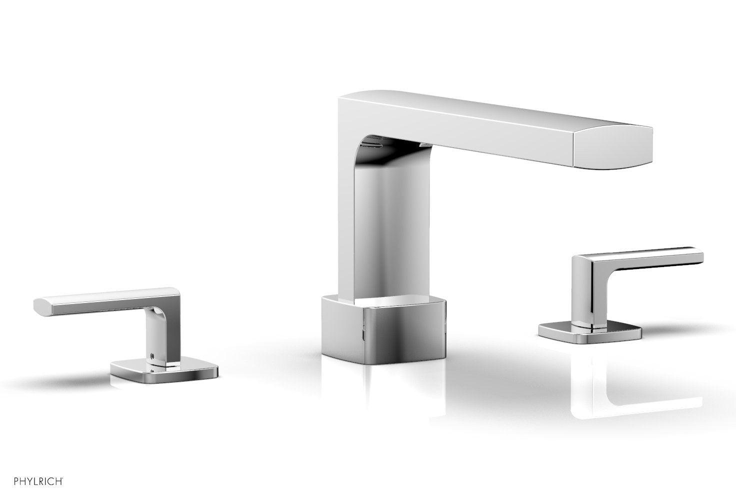 6-3/8" - Polished Nickel - RADI Deck Tub Set - Lever Handles 181-41 by Phylrich - New York Hardware