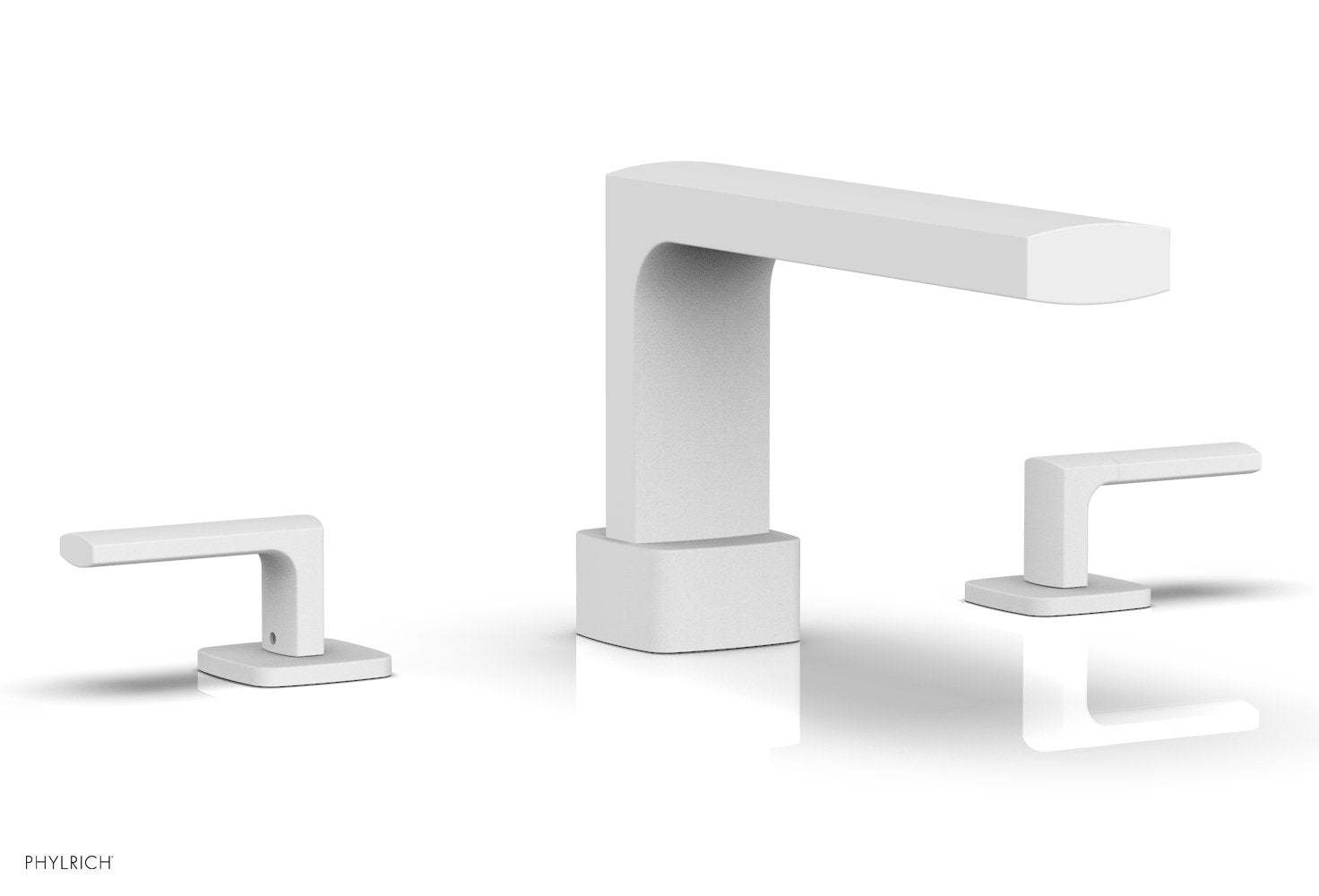 6-3/8" - Satin White - RADI Deck Tub Set - Lever Handles 181-41 by Phylrich - New York Hardware
