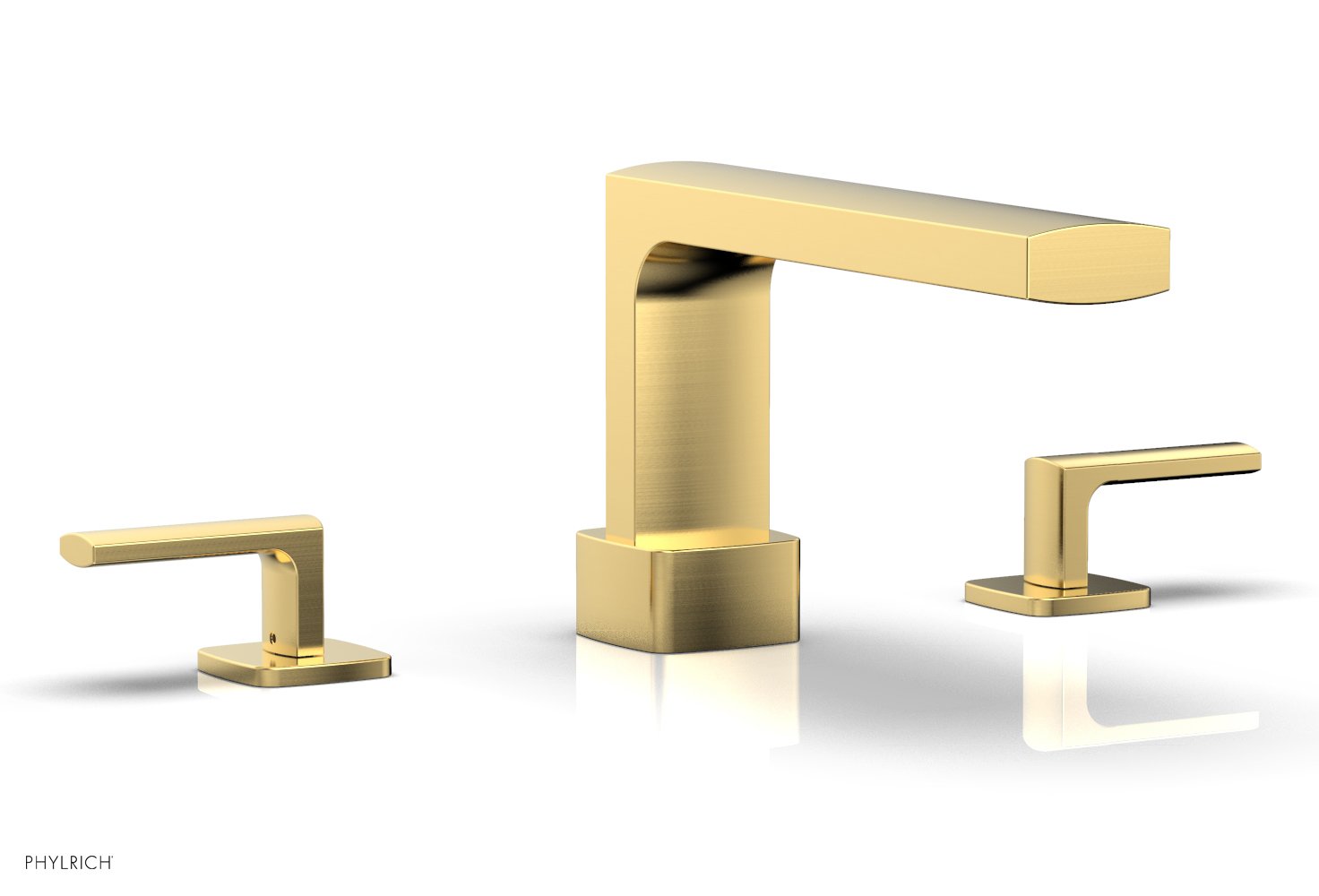 6-3/8" - Burnished Gold - RADI Deck Tub Set - Lever Handles 181-41 by Phylrich - New York Hardware