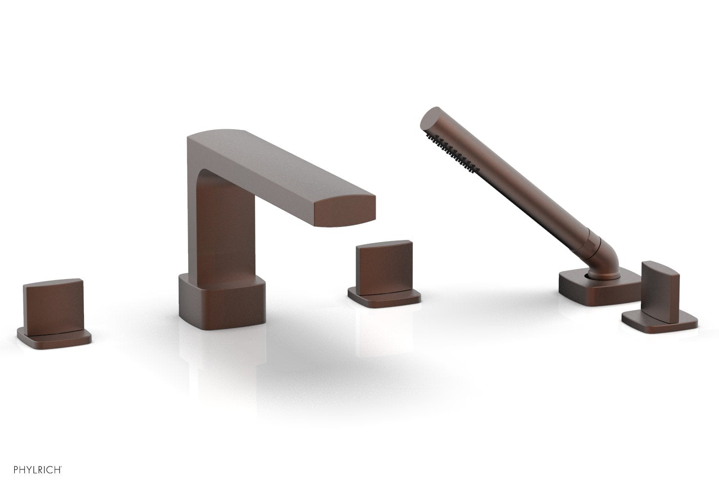 Phylrich RADI Deck Tub Set with Hand Shower - Blade Handles 181-48