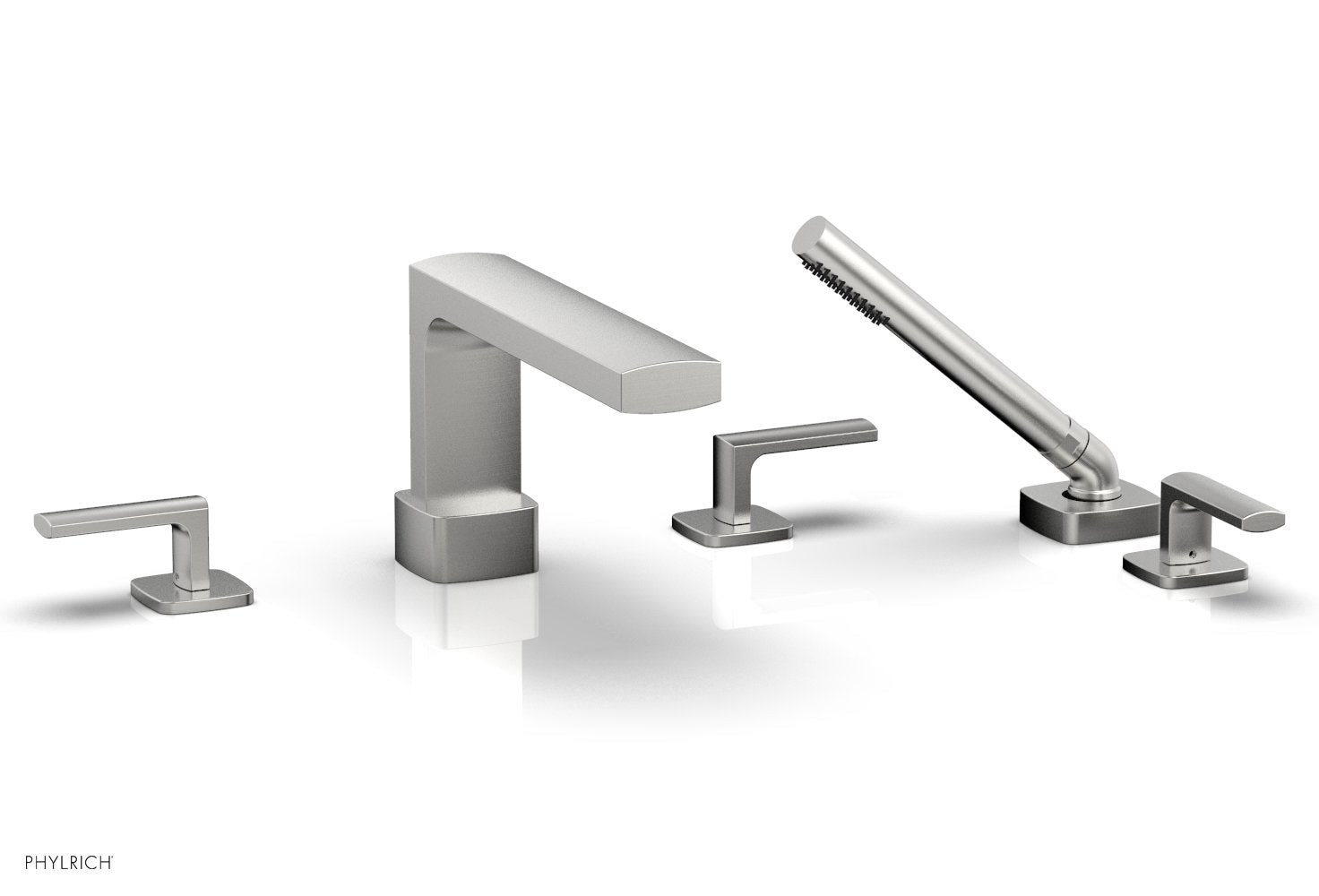 1-3/8" - Burnished Nickel - RADI Deck Tub Set with Hand Shower - Lever Handles 181-49 by Phylrich - New York Hardware