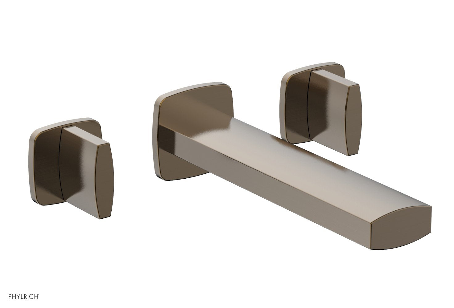 1-1/8" - Antique Brass - RADI Wall Tub Set - Blade Handles 181-56 by Phylrich - New York Hardware