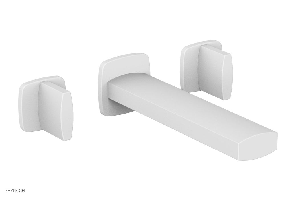 1-1/8" - Satin White - RADI Wall Tub Set - Blade Handles 181-56 by Phylrich - New York Hardware