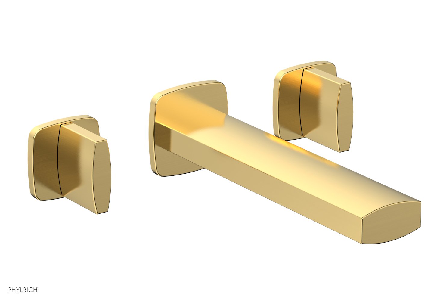 1-1/8" - Burnished Gold - RADI Wall Tub Set - Blade Handles 181-56 by Phylrich - New York Hardware