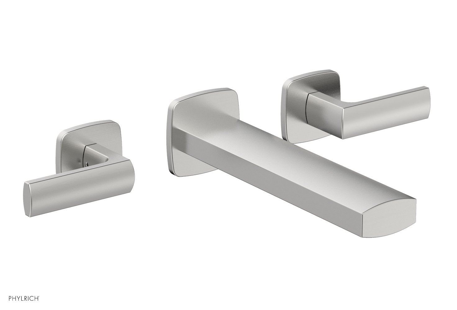 1-1/8" - Satin Chrome - RADI Wall Tub Set - Lever Handles 181-57 by Phylrich - New York Hardware