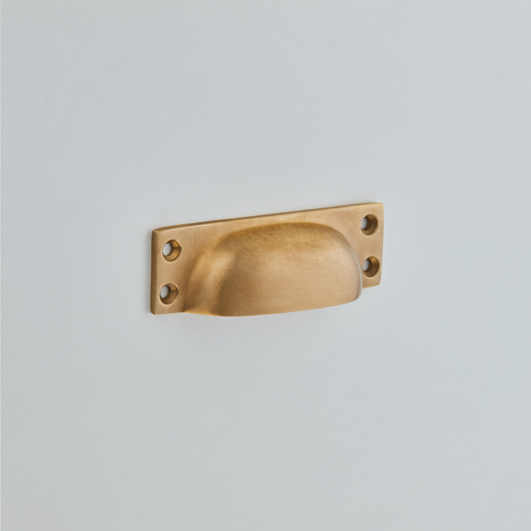 Croft Cast Drawer Pull 76mm / Smoked Brass