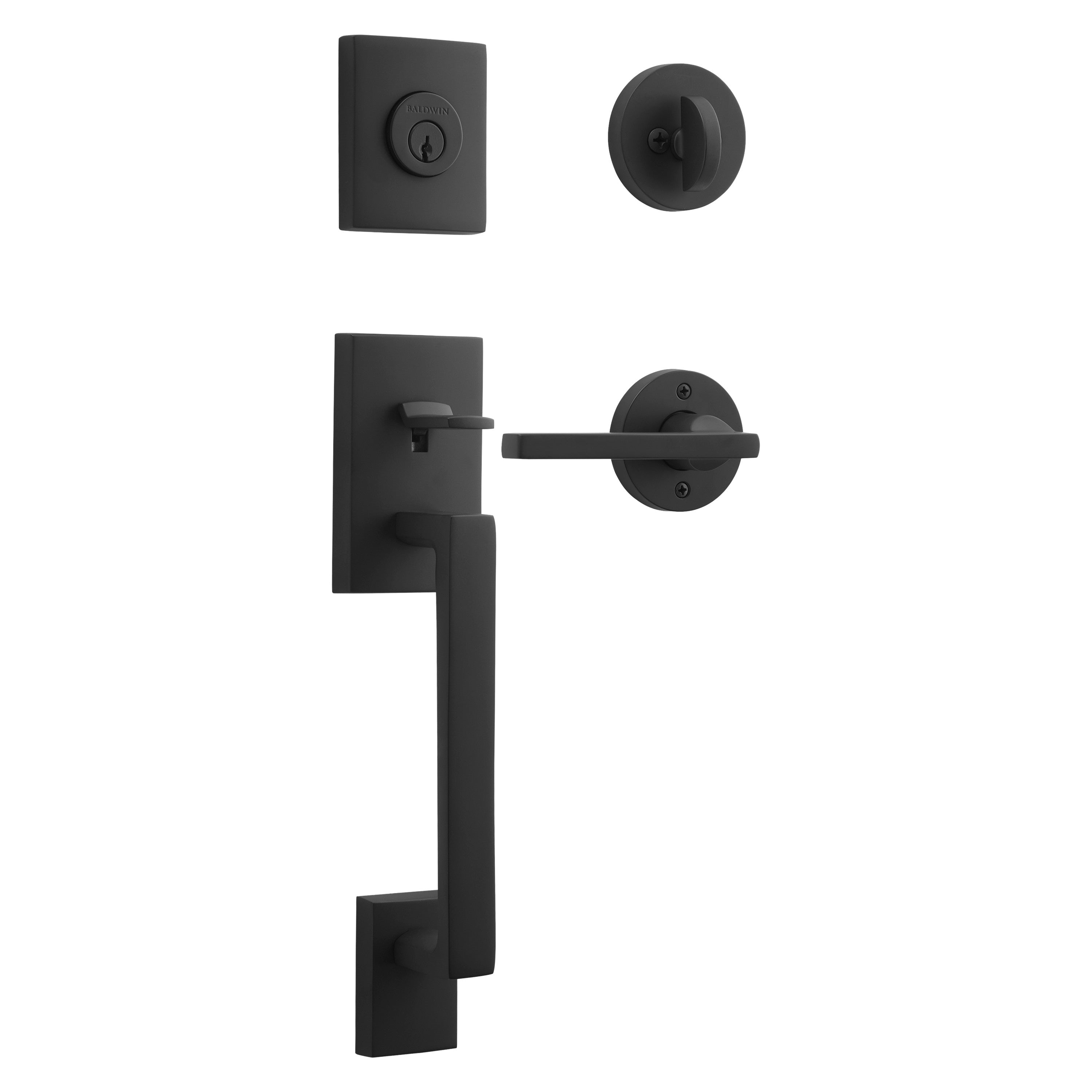 Baldwin Reserve La Jolla Single Cylinder Handleset With Square Lever