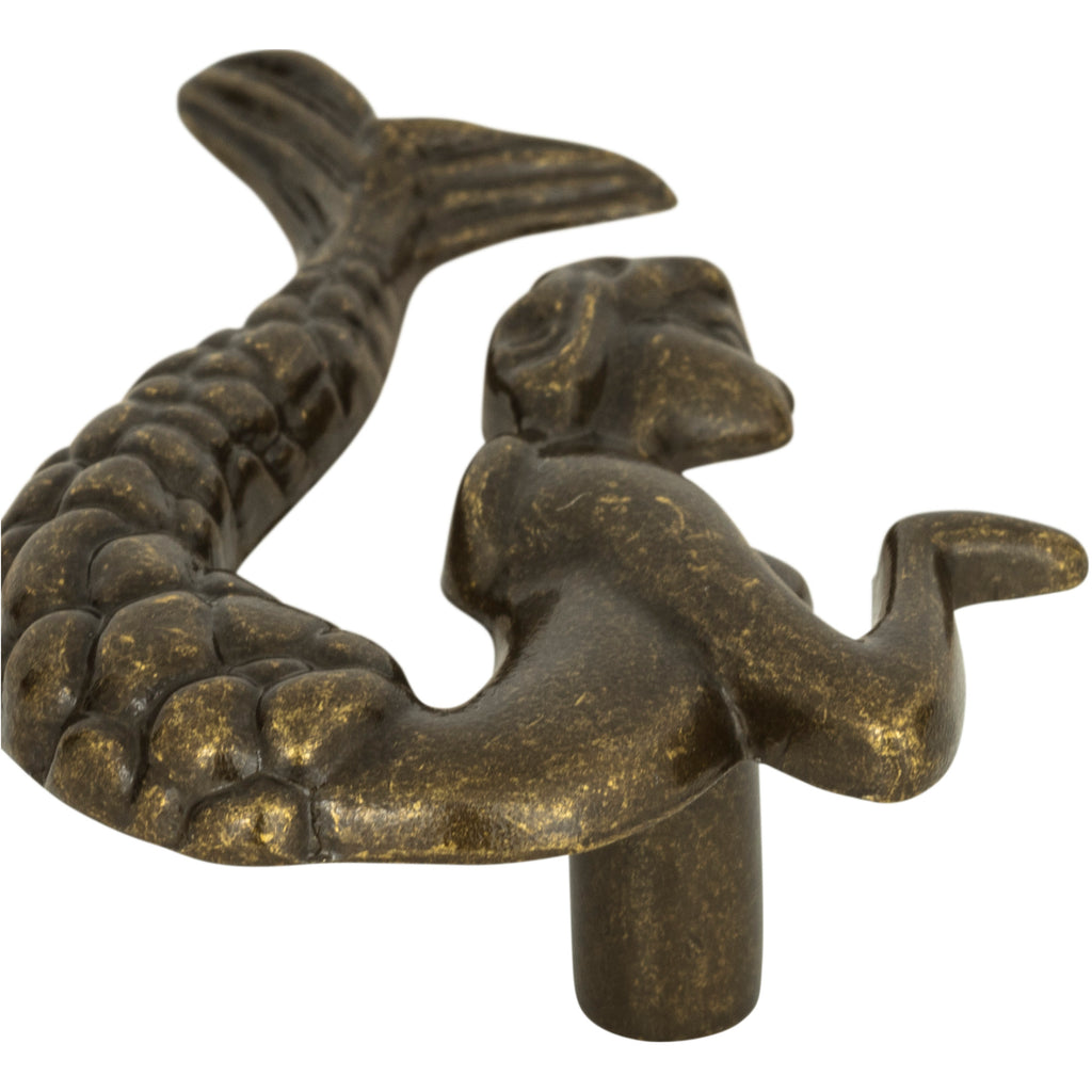 Mermaid Knob Left by Atlas Burnished Bronze