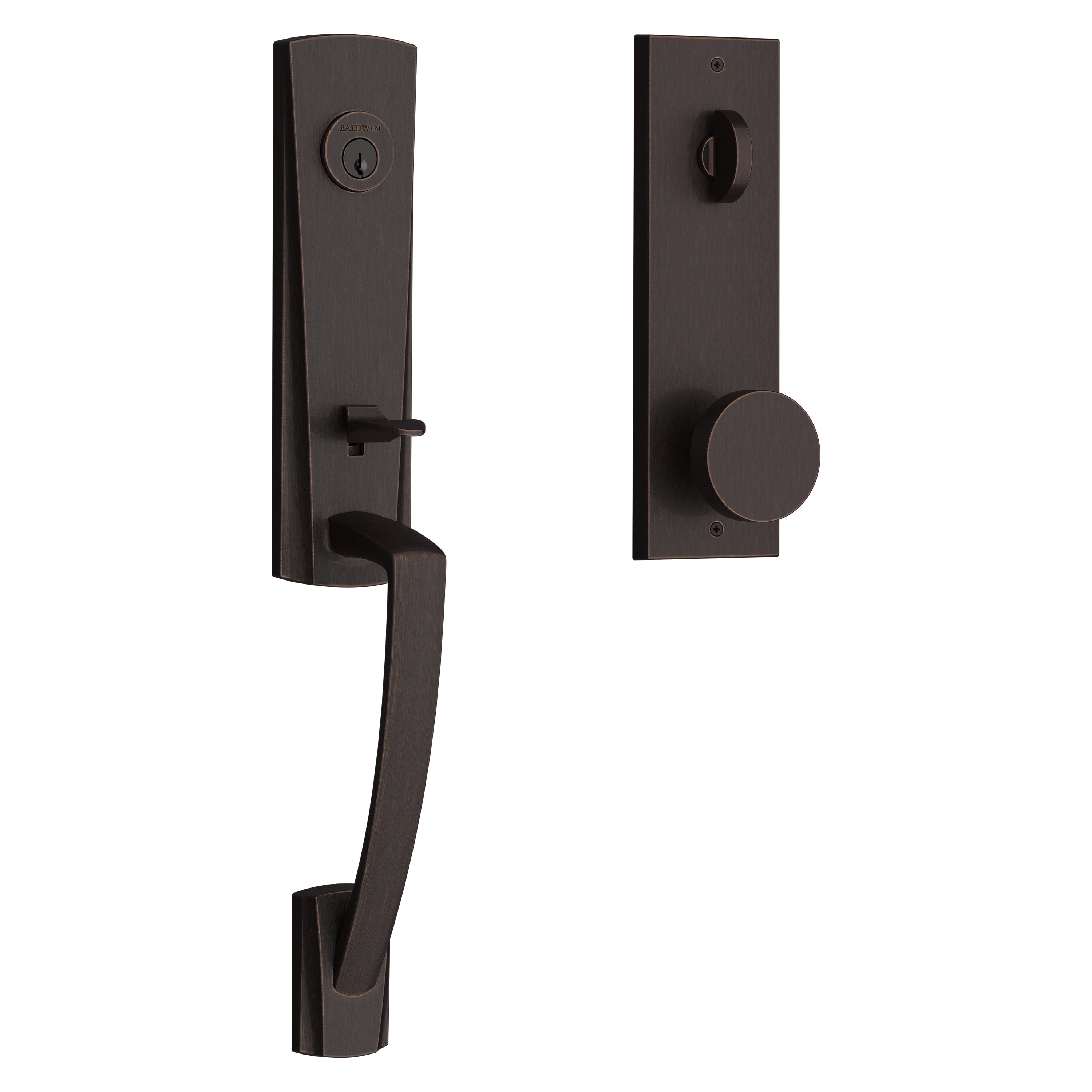 Baldwin Reserve Miami Handleset With Contemporary Knob