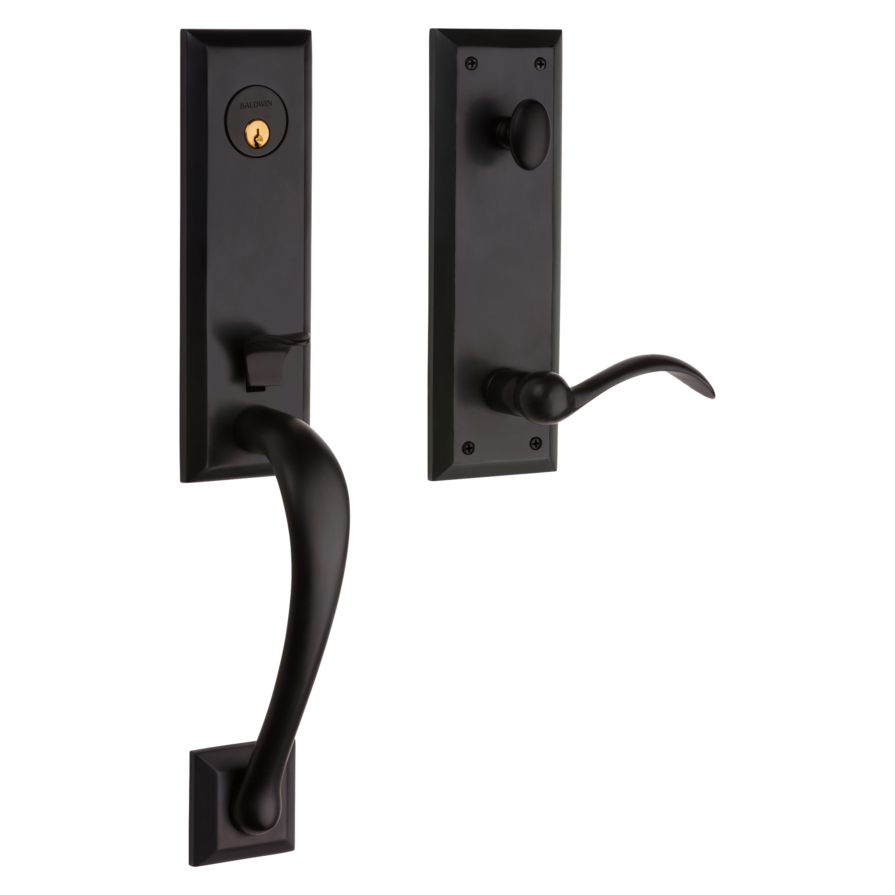 Baldwin Cody Single Cylinder Handleset with 5452V Beavertail Lever