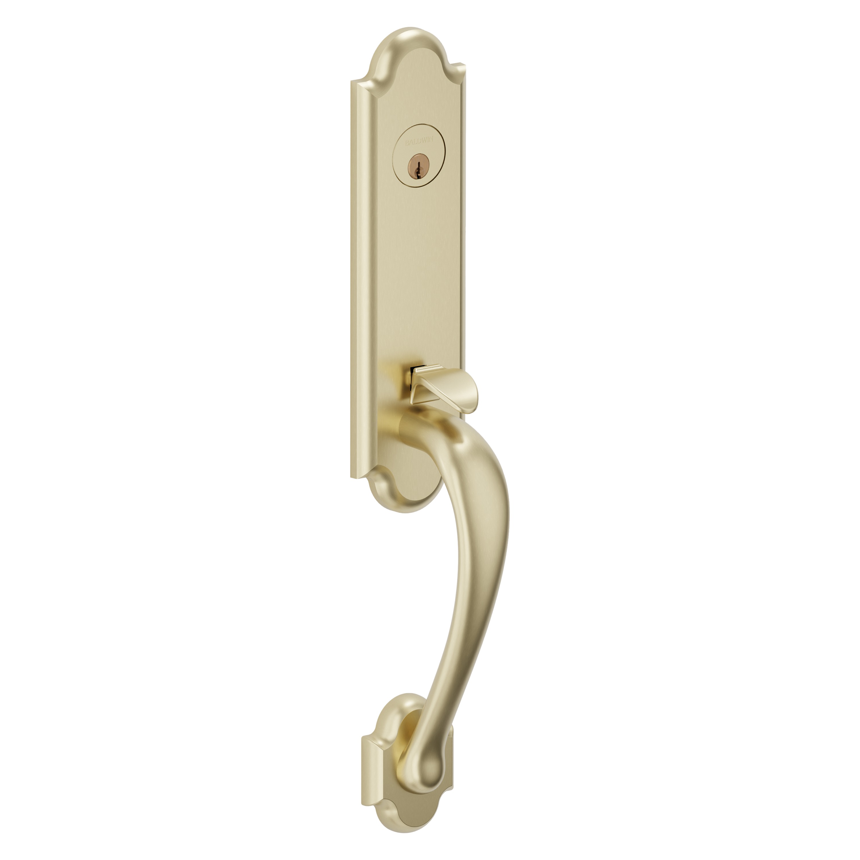 Baldwin Boulder Single Cylinder Handleset with 5452V Beavertail Lever