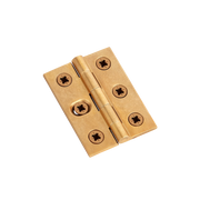 Armac Martin 207 - (Pair of) 1 SLOT Brass Broad Butt Hinge With Pozi Screws