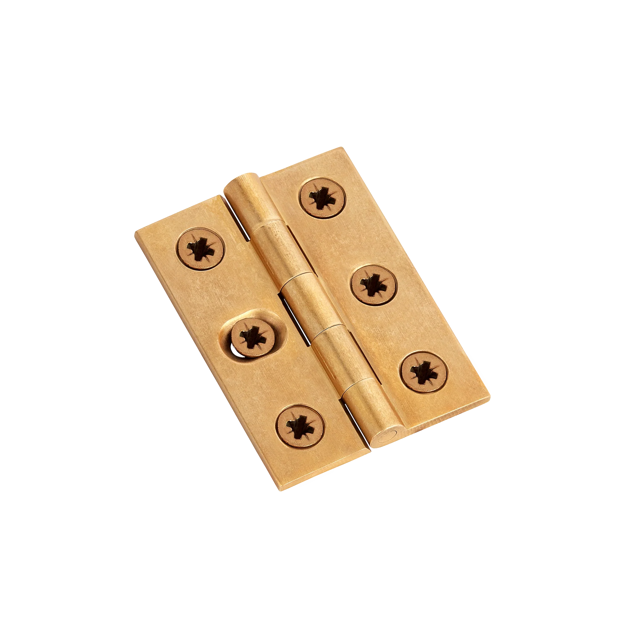 Armac Martin 207 - (Pair of) 1 SLOT Brass Broad Butt Hinge With Pozi Screws