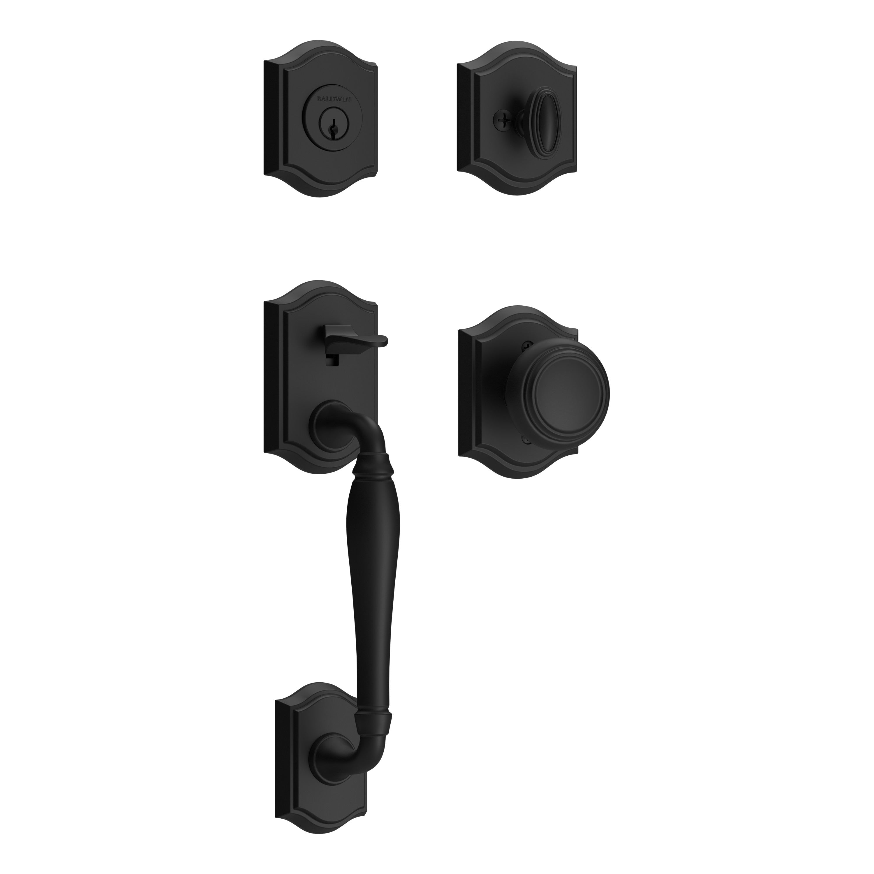 Baldwin Reserve Westcliff Single Cylinder Handleset With Traditional Knob