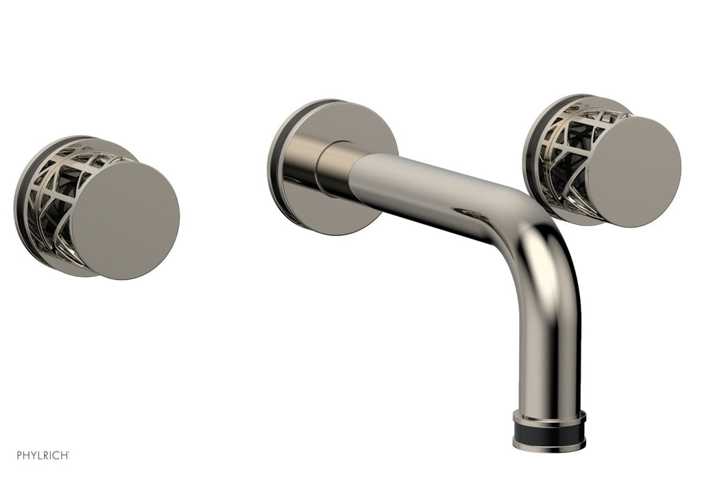 1-1/8" - Polished Chrome - JOLIE Wall Tub Set - Round Handles with "Black" Accents 222-56 by Phylrich - New York Hardware