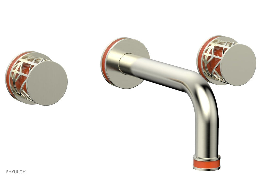 1-1/8" - Polished Chrome - JOLIE Wall Tub Set - Round Handles with "Orange" Accents 222-56 by Phylrich - New York Hardware