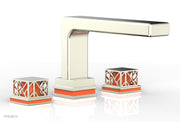 6-1/2" - Polished Chrome - JOLIE Deck Tub Set - Square Handles with "Orange" Accents 222-41 by Phylrich - New York Hardware