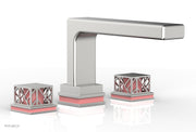 6-1/2" - Polished Chrome - JOLIE Deck Tub Set - Square Handles with "Pink" Accents 222-41 by Phylrich - New York Hardware
