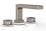 6-1/2" - Polished Chrome - JOLIE Deck Tub Set - Square Handles with "White" Accents 222-41 by Phylrich - New York Hardware