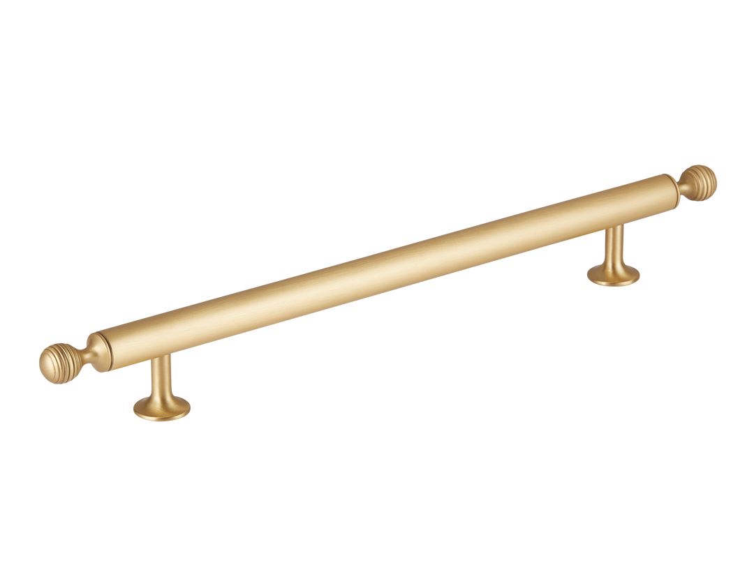 288mm - Hand Burnished Brass - Merrick Cabinet Handle by Armac Martin