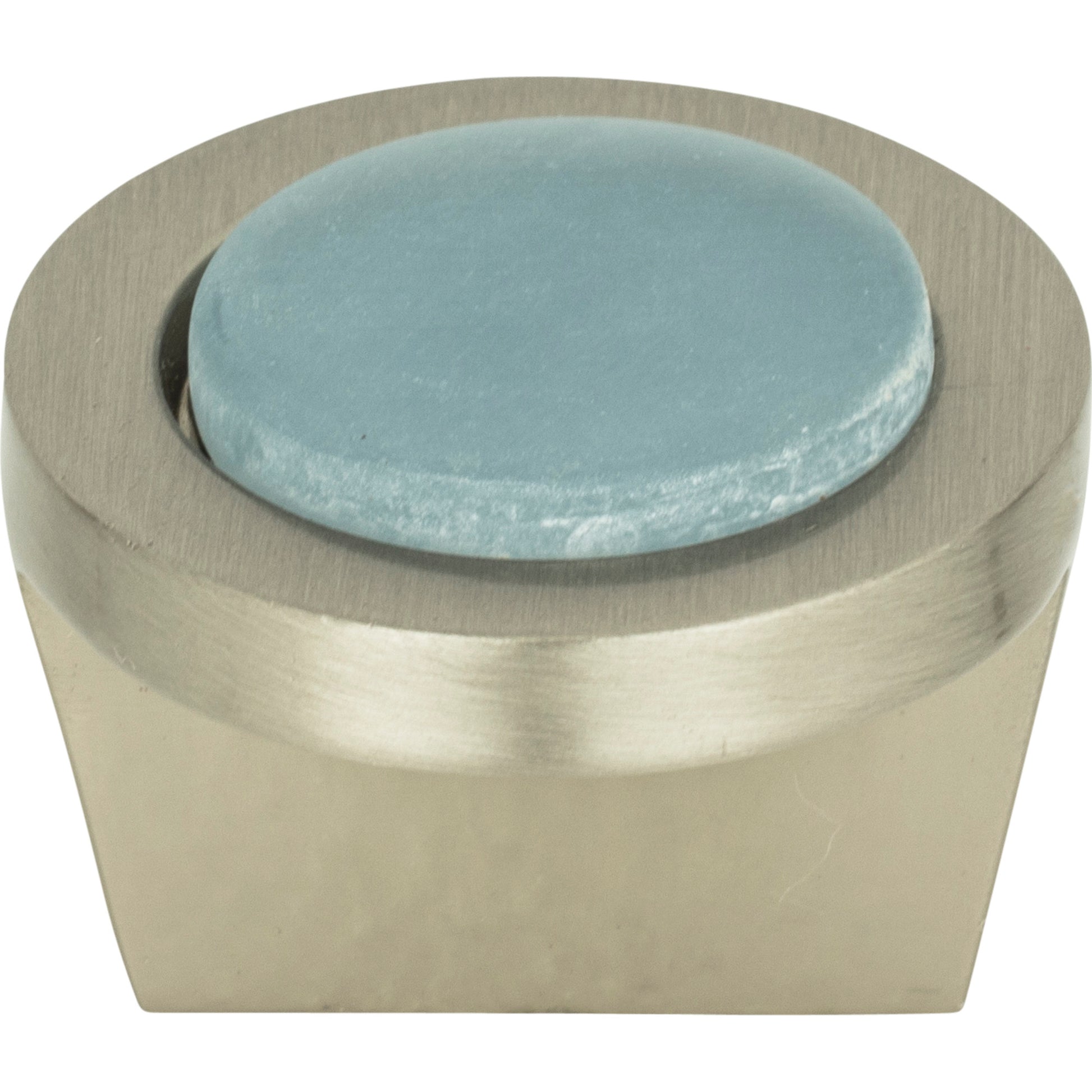 Spa Blue Round Knob by Atlas Brushed Nickel