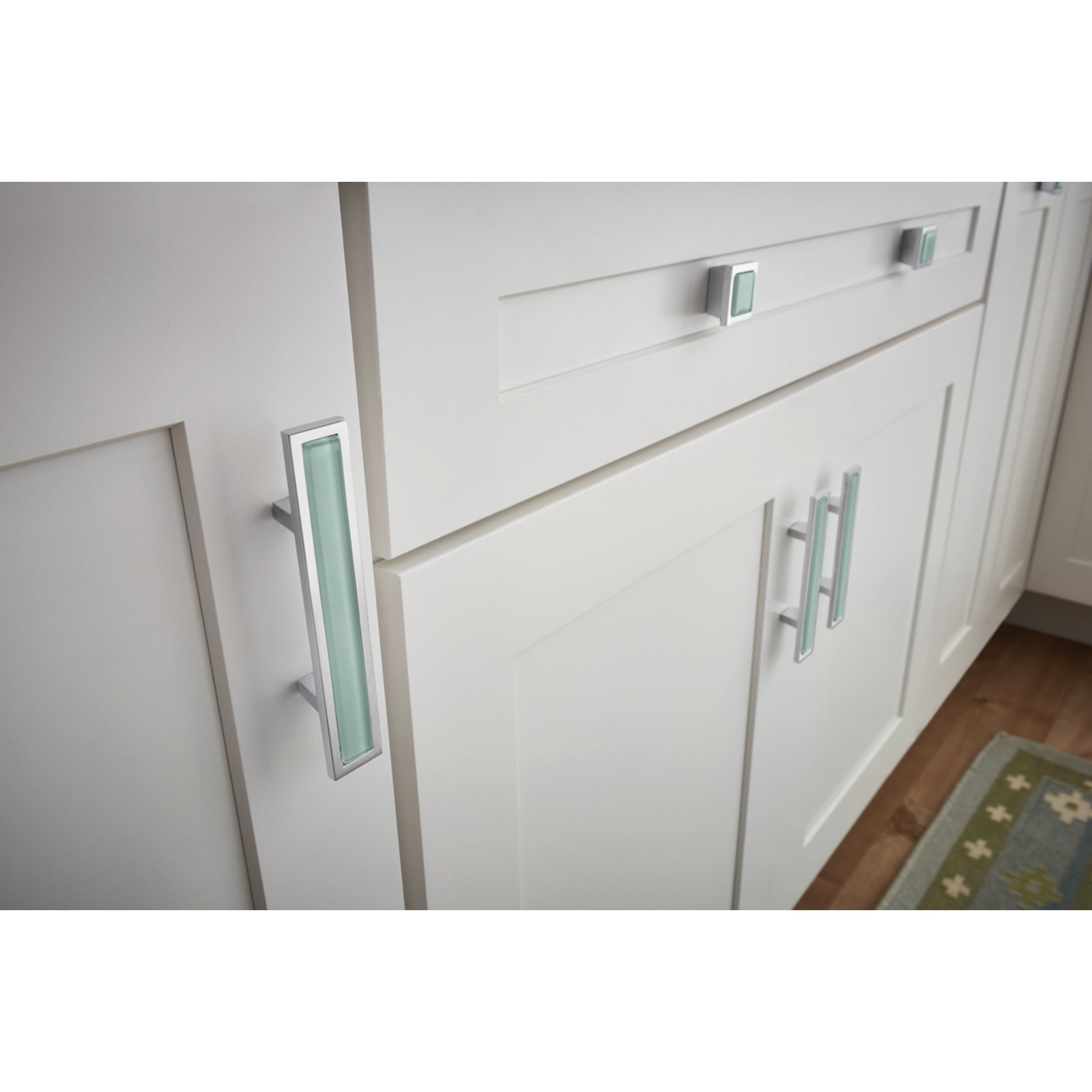 Spa Green Round Knob by Atlas Polished Chrome