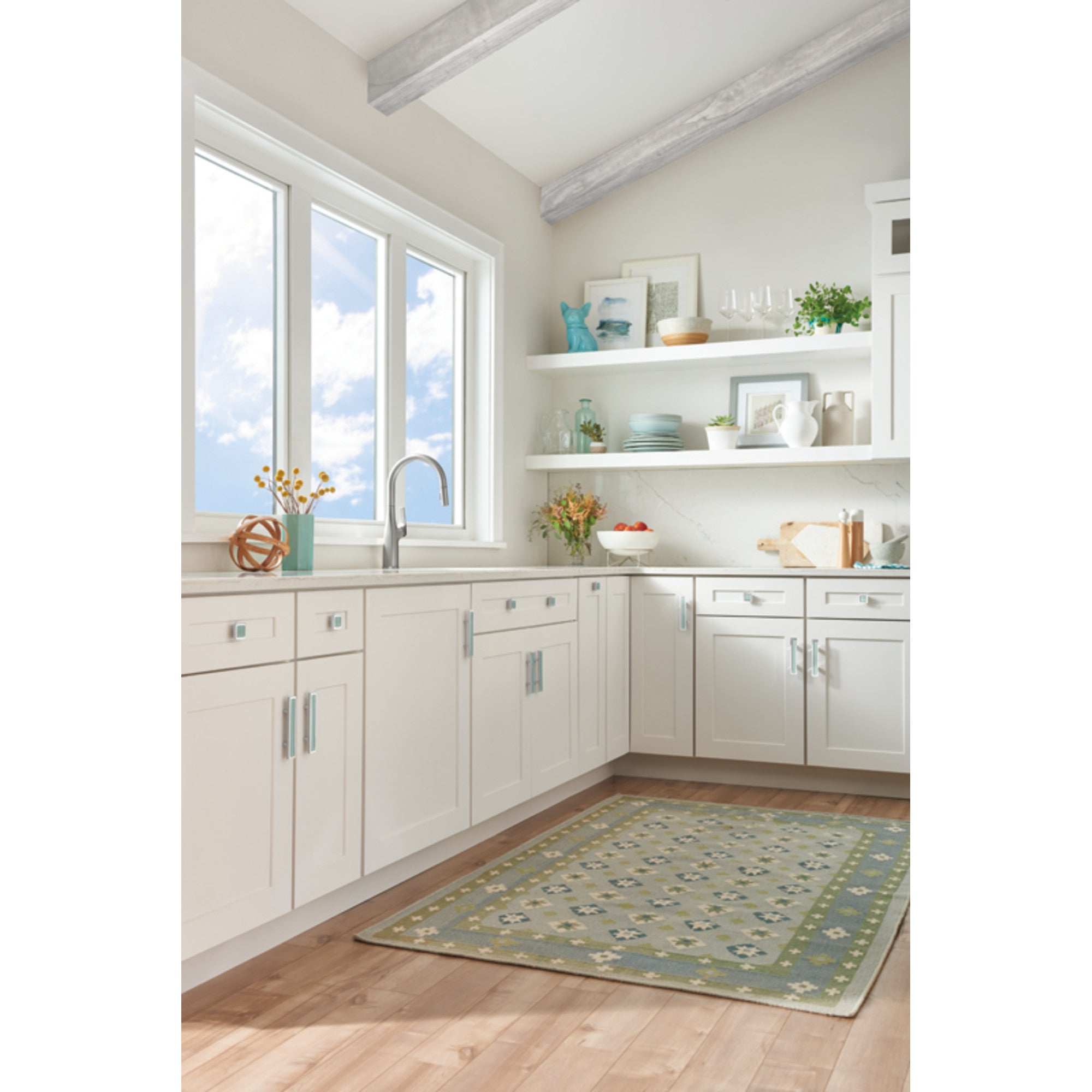 Spa Green Round Knob by Atlas Polished Chrome