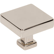 Jeffrey Alexander Nash Square Cabinet Knob Polished Nickel / 1-3/8"