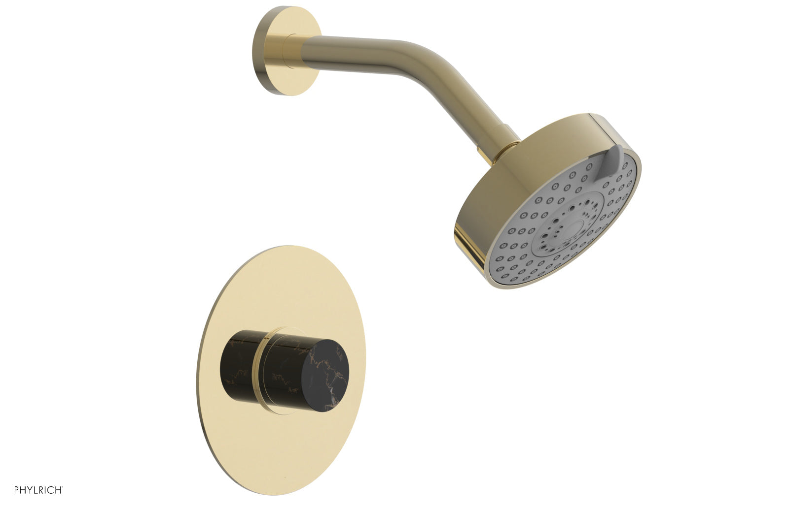 Phylrich BASIC II Pressure Balance Shower Set Black Marble