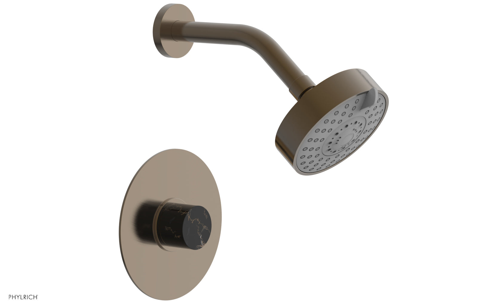 Phylrich BASIC II Pressure Balance Shower Set Black Marble